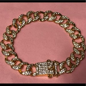8.5” Cuban Link Simulated Diamond Bracelet
